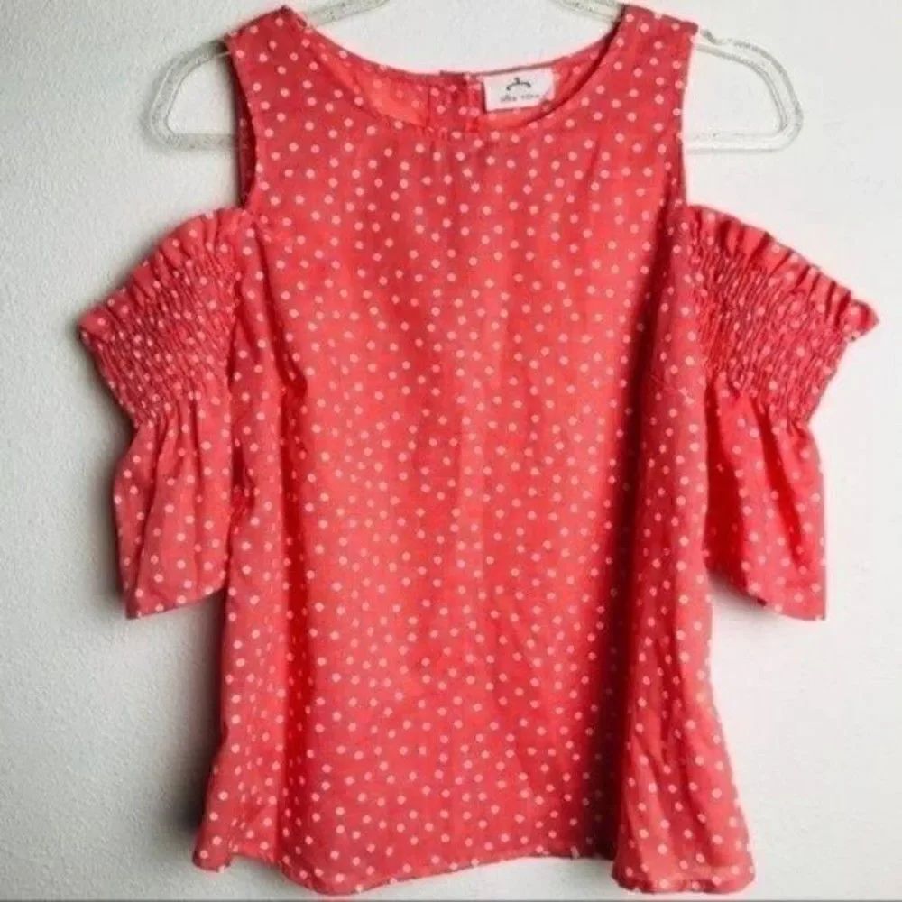 Allie Rose cold shoulder daisy’s floral top orange M BoxP